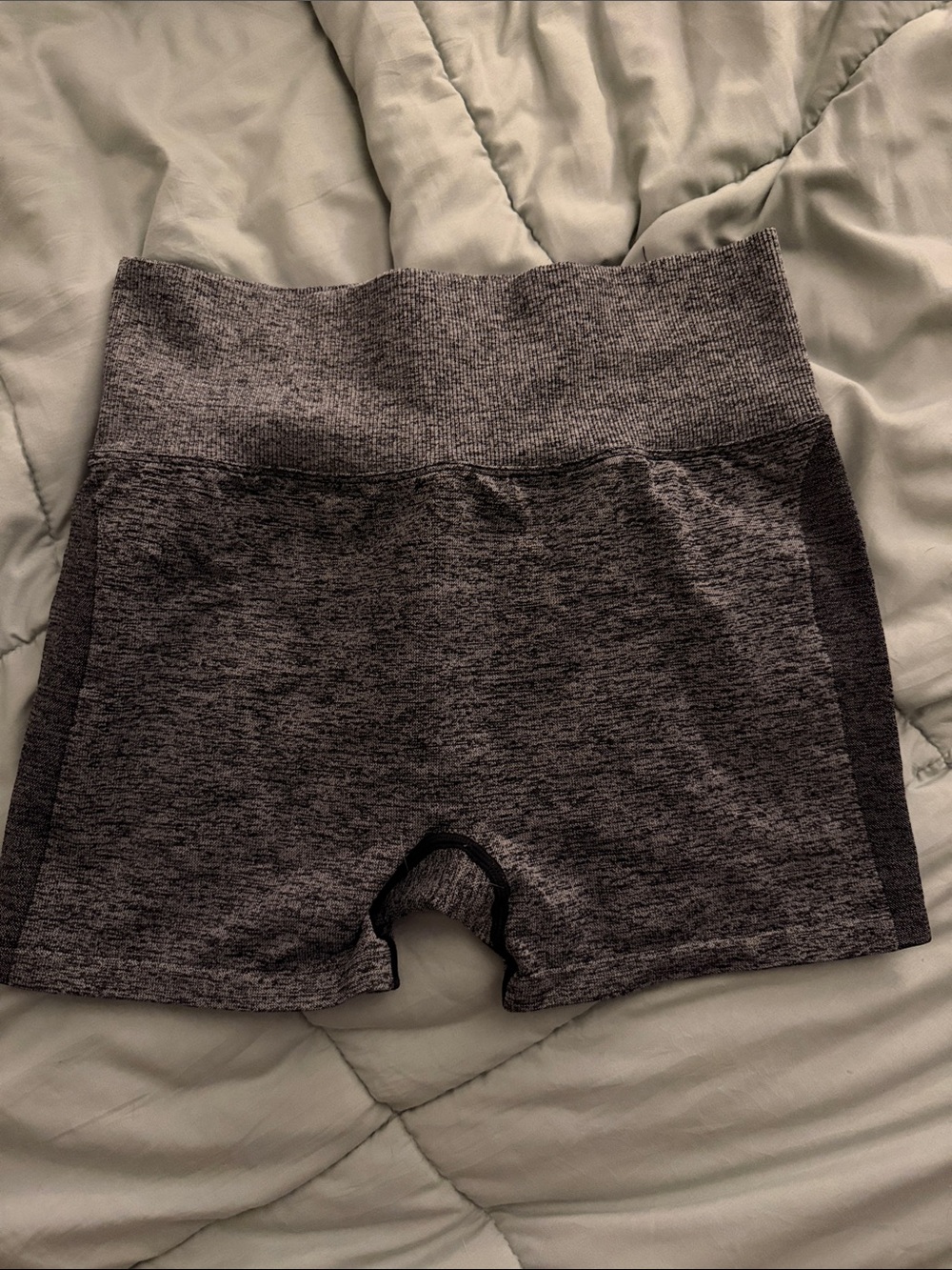 PINK Victoria's Secret Heathered Charcoal Seamless Athletic Shorts